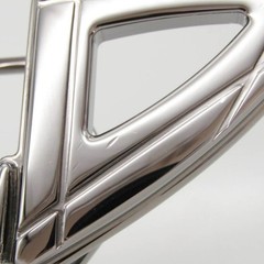 Dior Buckle Cd30 Ruthenium Finish Belt 35Mm Made In Italy Silver Color 28012011