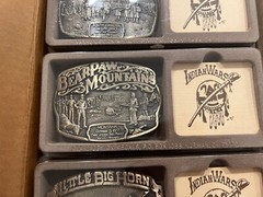 ADM – Indian Wars (1862-90) 4 Brass Buckle Limited Edition Set #2 (Low Num.) NIB