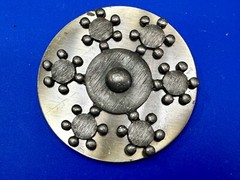 Retro Artisan Metal Work Unique Vintage Round Belt Buckle