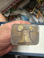 Vintage Liberty Bell 1776-1976 Belt Buckle