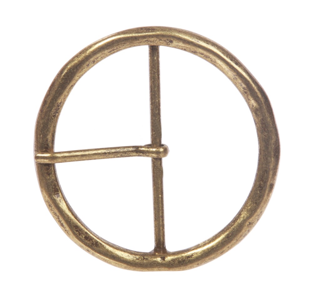 2 3/4&Prime; (70 mm) Single Prong Round Circle Center Bar Belt Buckle