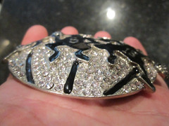 BASKETBALL THEME BELT BUCKLE COVERED IN CRYSTALS HEAVY GW-17