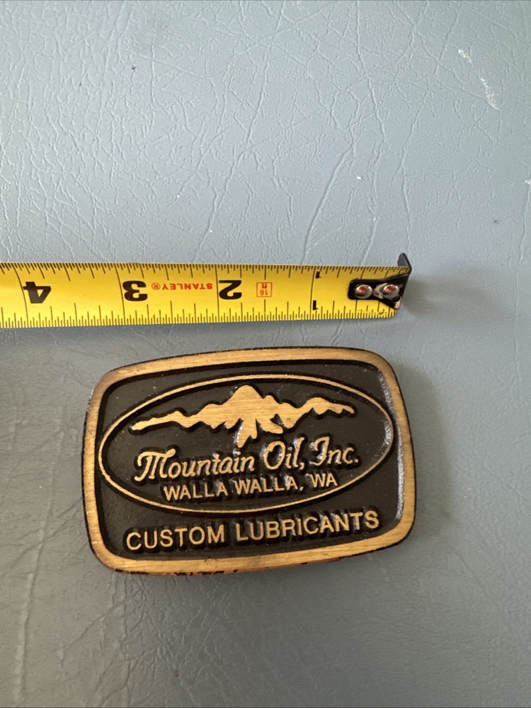 Belt Buckle – Mountain Oil, Inc., Walla, Walla, WA, Solid Brass