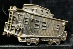 Vintage 1979 Belt Buckle Great American Buckle Co Train Car Signed Limited #