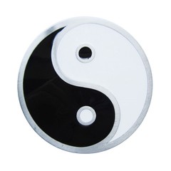 Vintage Style Enamel Yin Yang Taiji Round Belt Buckle also Stock in the US