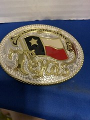 Texas Flag western belt buckle