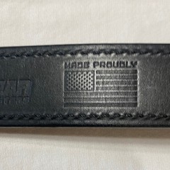 Alien Gear Holster Black Leather Belt Made in USA Silver Hardware 36/40”