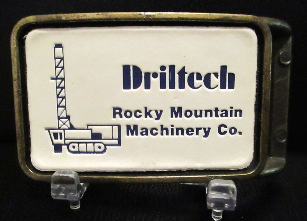 Rocky Mountain Machinery Company Driltech Drill Belt Buckle Mining Tunneling