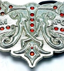 Tim Mcgraw Wings Silver Metal Belt Buckle TM Initial Wings