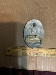 Used Metal Alloy Getty Oil 1983 #2368 Safe Driver Belt Buckle