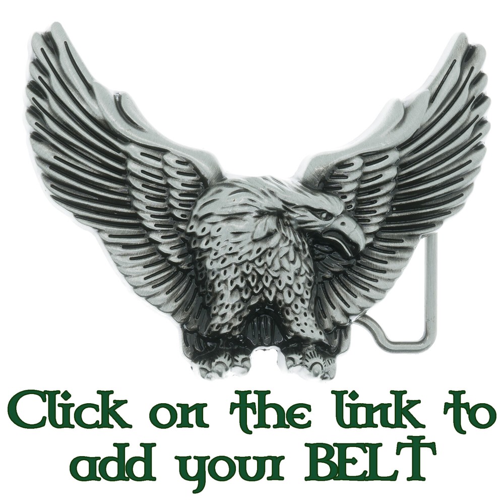 Flying Eagle Belt Buckle Cowboy Western Indian American Eagle Pewter Finish