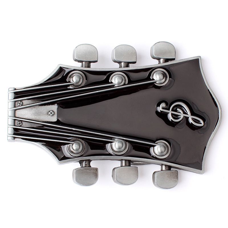Music Guitar Belt Buckle Western Cowboy Native American (GTR-01-BK)