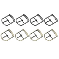 8Pcs 1&Prime; Single Prong Belt Buckle Metal Roller Buckle Brown/Black