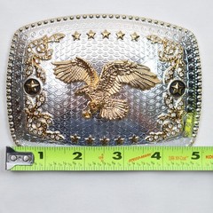 EAGLE Belt Buckle RECTANGLE Rodeo Western LARGE