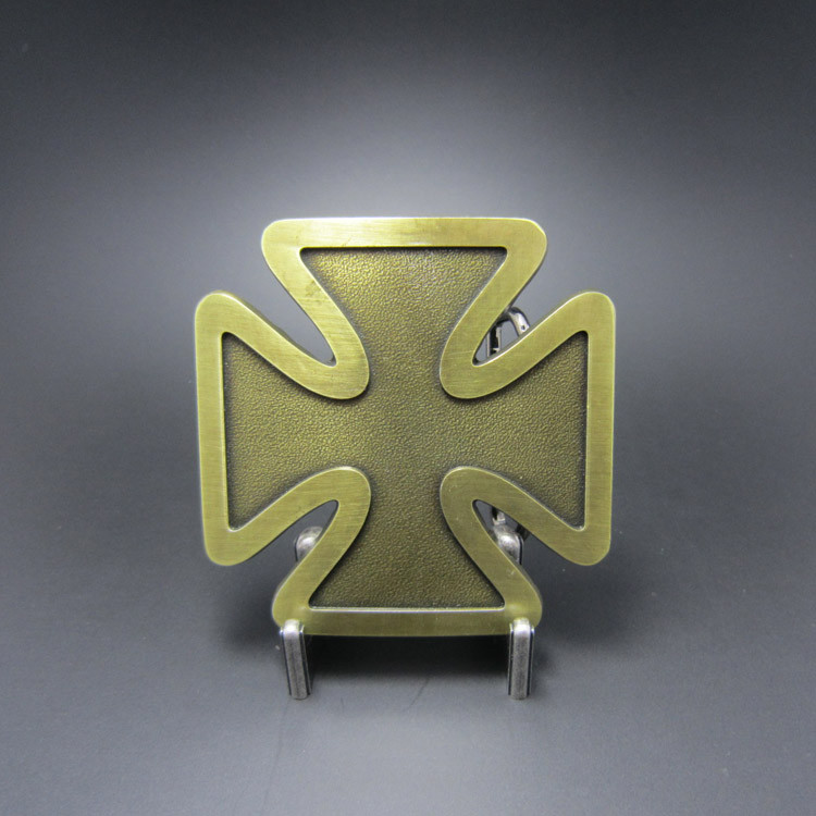 Iron Cross Western Bronze Plated Belt Buckle