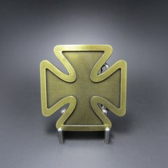 Iron Cross Western Bronze Plated Belt Buckle