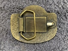 Peabody Coal Company Eastern Division 1983 Safety Award Belt Buckle Vtg 80’s