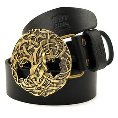 World Tree belt buckle, Old Norse Scandinavian Nordic Celtic Pagan runic Tree