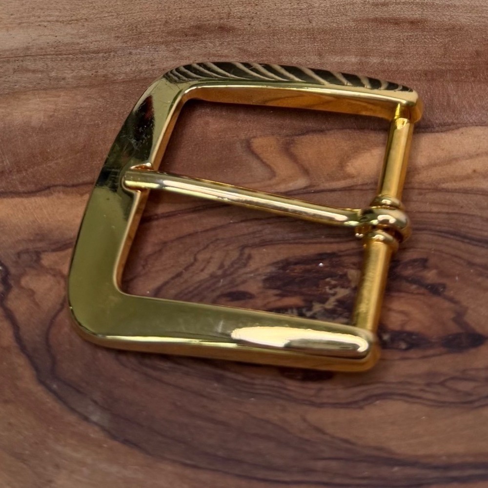 Unbranded Belt Buckle Men Gold Rectangular Polished Classic Minimalist 2 x2&Prime;