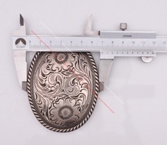 Retro Western Flower Cowboy Rodeo Huge Leathercraft Belt Buckle fit 1-3/4&Prime; Strap