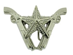 Rock Rebel Silver Famous Star & Strapes Belt Buckle Silver Gold Bling men women