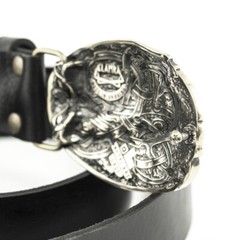 Viking warship Drakkar german silver buckle, Scandinavian Nordic Celtic warrior