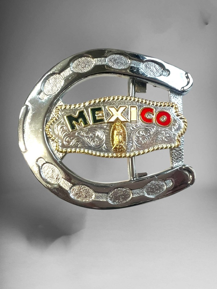 Mexico Western Cowboy Belt Buckle Hebilla Vaquera Mexico
