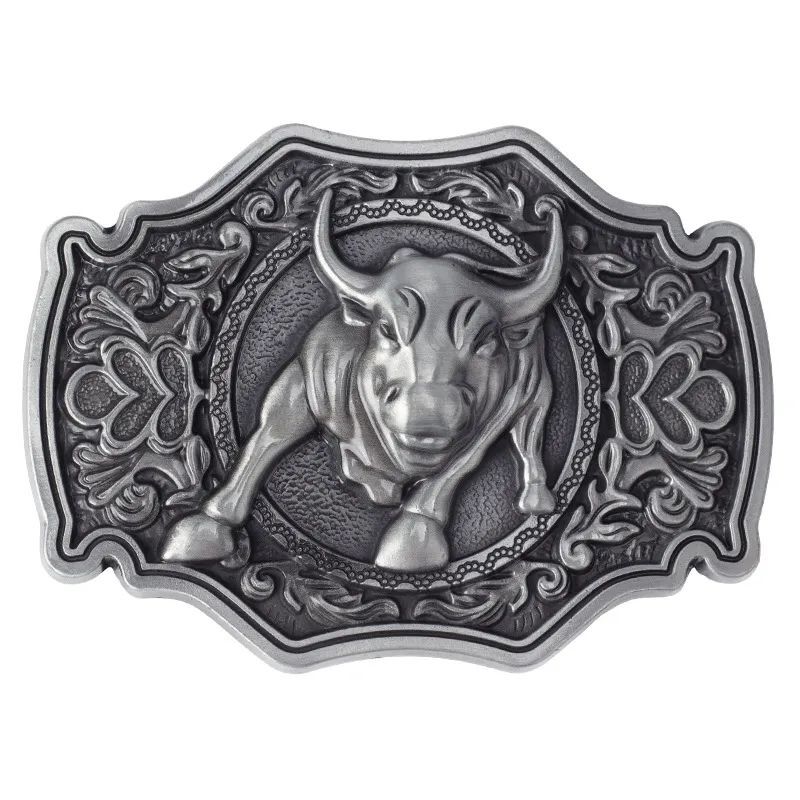 Cartoon Bull Buckle-Handmade Belt Buckles Leather Belts Accessories DIY Waistban