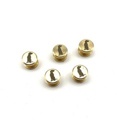 Custom Logo&Text Leather Craft Chicago Screw Rivets Flat Cap 12mm Diameter