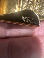 Vintage Hickok Master Plate Gold Tone Belt Buckle Letter B Initial Lion USA