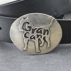 French Bulldog Belt Buckle Oval – Strong Character Design