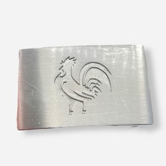 Druh Belt Buckle Silver Tone Rooster Mens Golf