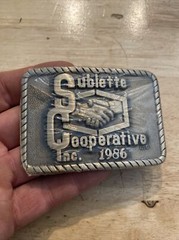 CO-OP Belt Buckle Collector METAL Man Cave Original Farm Ranch Cowboy Patina