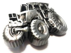 ♈ Raised Graphics ♈ Antique Silver Color tractor mens Belt Buckle Country Farm