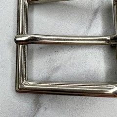 Silver Tone Simple Basic Belt Buckle