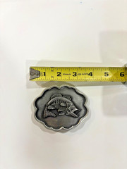 Vintage Pewter Bass Fish Belt Buckle from late 1970&rsquo;S to 1980&rsquo;S