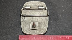 PEWTER RED JACKET SHIP BELT BUCKLE MADE BY BLAISDELL
