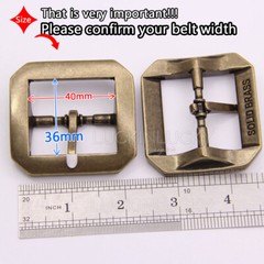 Solid Brass Octagonal Belt Buckles Classical Pin Belt Buckle 1 1/2&Prime; 40mm/1.5inch