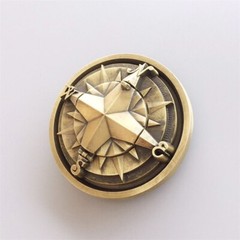 Antique Bronze Plated Compass Belt Buckle also Stock in the US
