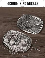 Belt Buckles for Men Women – Western Cowboy Belt Buckle American Flag and Eagle