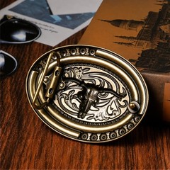 Men&rsquo;s Women&rsquo;s Vintage Cow Skull Turquoise Belt Buckle Western Cowboy Accessories