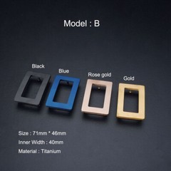 Titanium Alloy Colorful Pin Belt Buckle for Men Dress Leatherwork Craft DIY 40mm