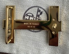 38mm gold-plated Hermès Constance Waist belt buckle Hermes H