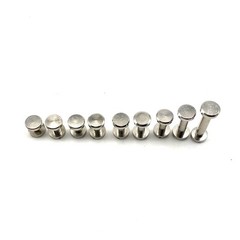 8mm Diameter Post Sliver Brass Chicago Screw Leather Crafting Screw Rivets 10pcs