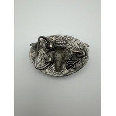 Ege Vintage Silver-Tone Longhorn Bull Belt Buckle FATHER&rsquo;S DAY SALE: $10 OFF