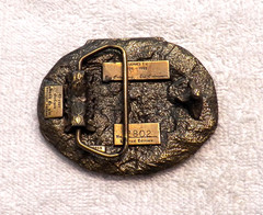 VINTAGE BELT BUCKLE TRACTOR IMPLEMENT SUPPLY (TISCO) SPEC CAST SISKIYOU BB16
