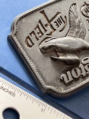 Remington Since 1816 – « Canada Goose » Belt Buckle by Sid Bell Pewter Circa 1980