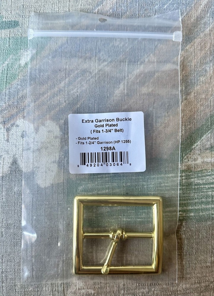 Garrison Duty Belt Buckle Replacement Gold Plated – Fits 1 3/4&Prime; Belt – NEW!