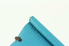 Hermès Blue Chevre Mini Note Cards with 925 Silver Pencil 1012h27