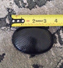 Arango Leather Mexico Black Leather Belt Buckle 3 1/2&Prime; X 2 1/2&Prime;